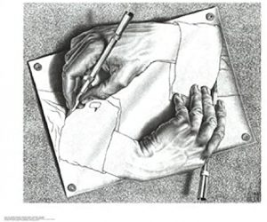 Escher. circulo. Libros Prohibidos